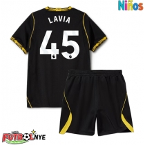 Camiseta Chelsea Romeo Lavia #45 Visitante Equipación para niños 2026-27 manga corta (+ pantalones cortos)